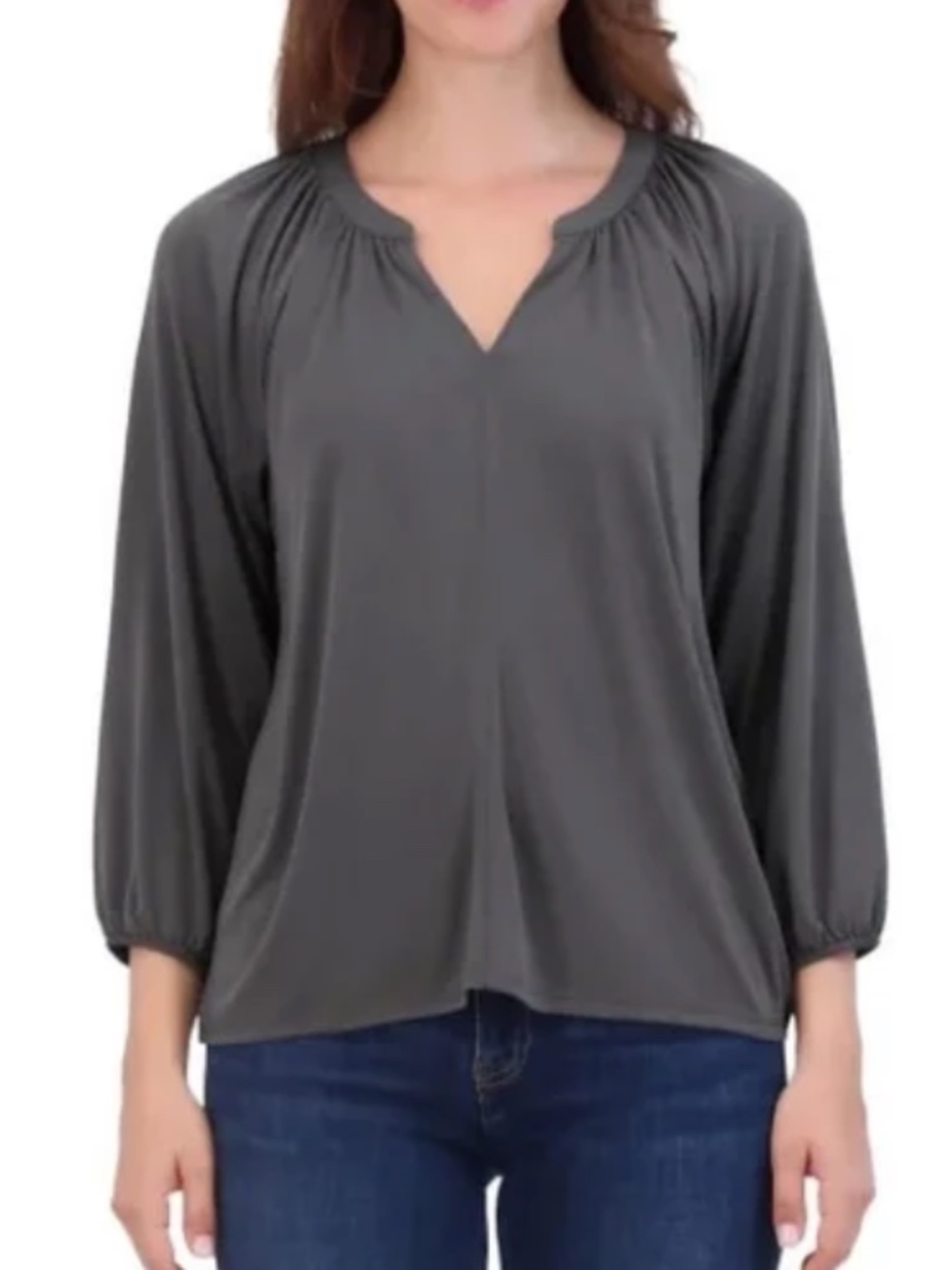 Lucky Brand Women’s Sandwash Split Neck Top Small